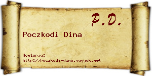 Poczkodi Dina névjegykártya